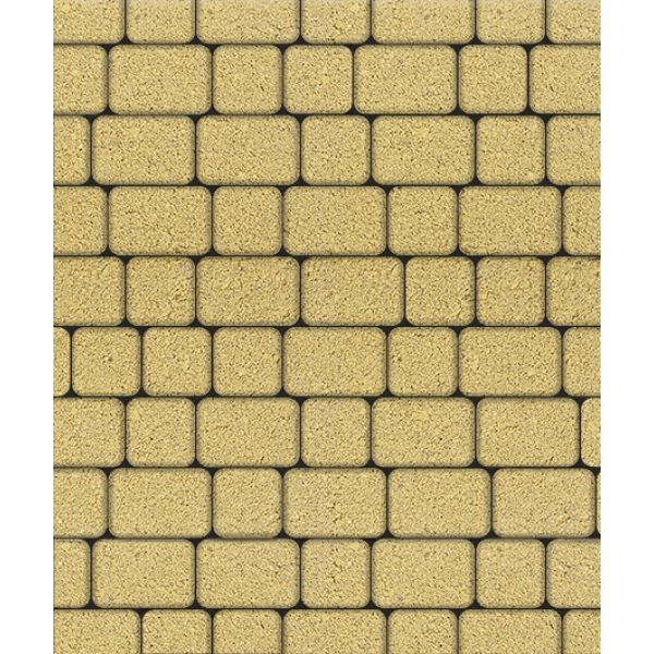 Тротуарная плитка Классико, Стандарт, Жёлтый, 40 мм