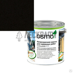 Непрозрачная краска Landhausfarbe серо - черная 0,75 л ОСМО 