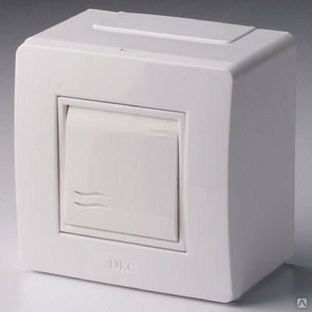 Коробка с выключателем 1-кл. 2мод. ОП Brava 10 А IP20 PDD-N60 белый DKC 10002 