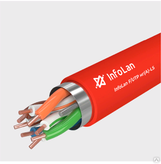 Кабель InfoLan F/UTP Cat 5e PVC LS нг(А)-LS 4х2х0,5 купить от 28 030 ...