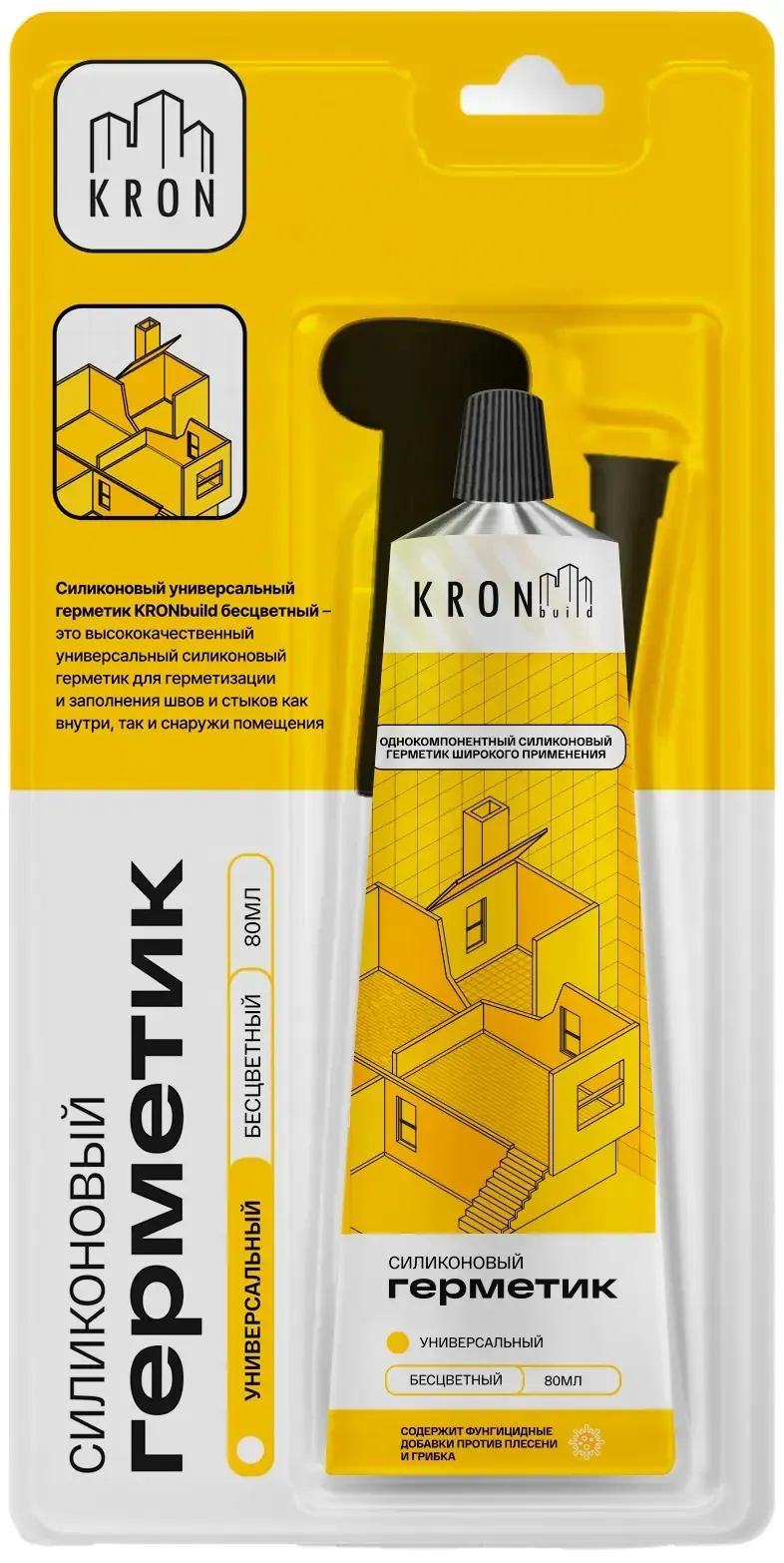 Герметик универсальный KRONBuild (бесцветный) 80 мл